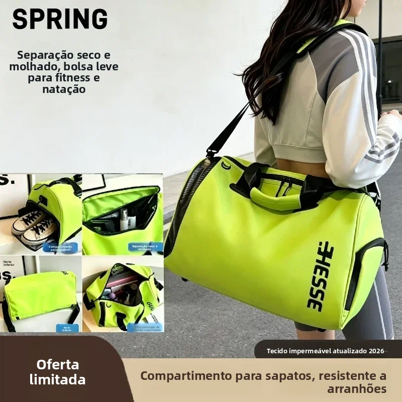 large-capacity-swimming-bag-women's-sports-fitness-travel-bag-handheld-wet-and-dry-separation-independent-shoe-compartment-li