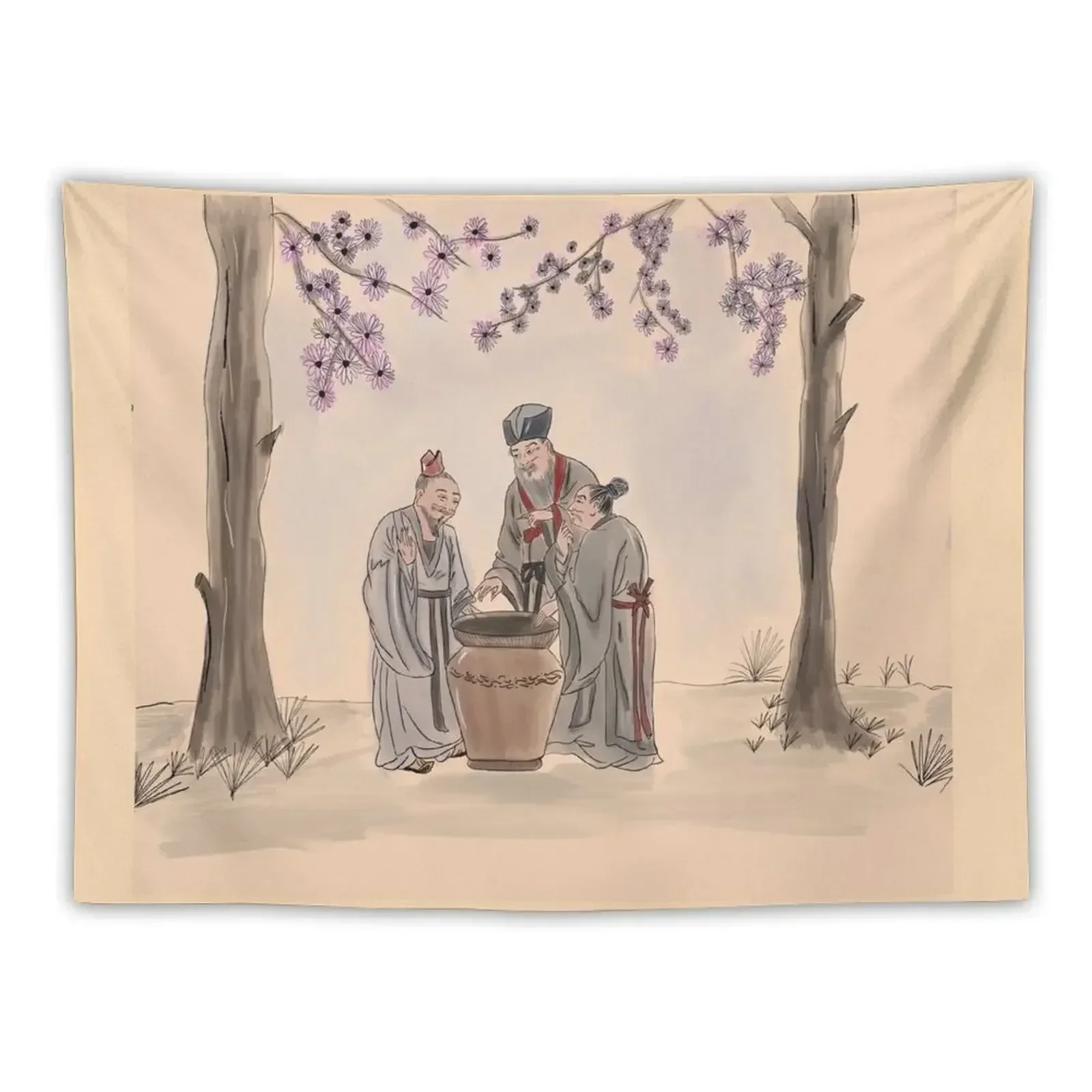 

Three Vinegar Tasters Tapestry Room Decor For Girls Wall Decor Hanging Tapestry