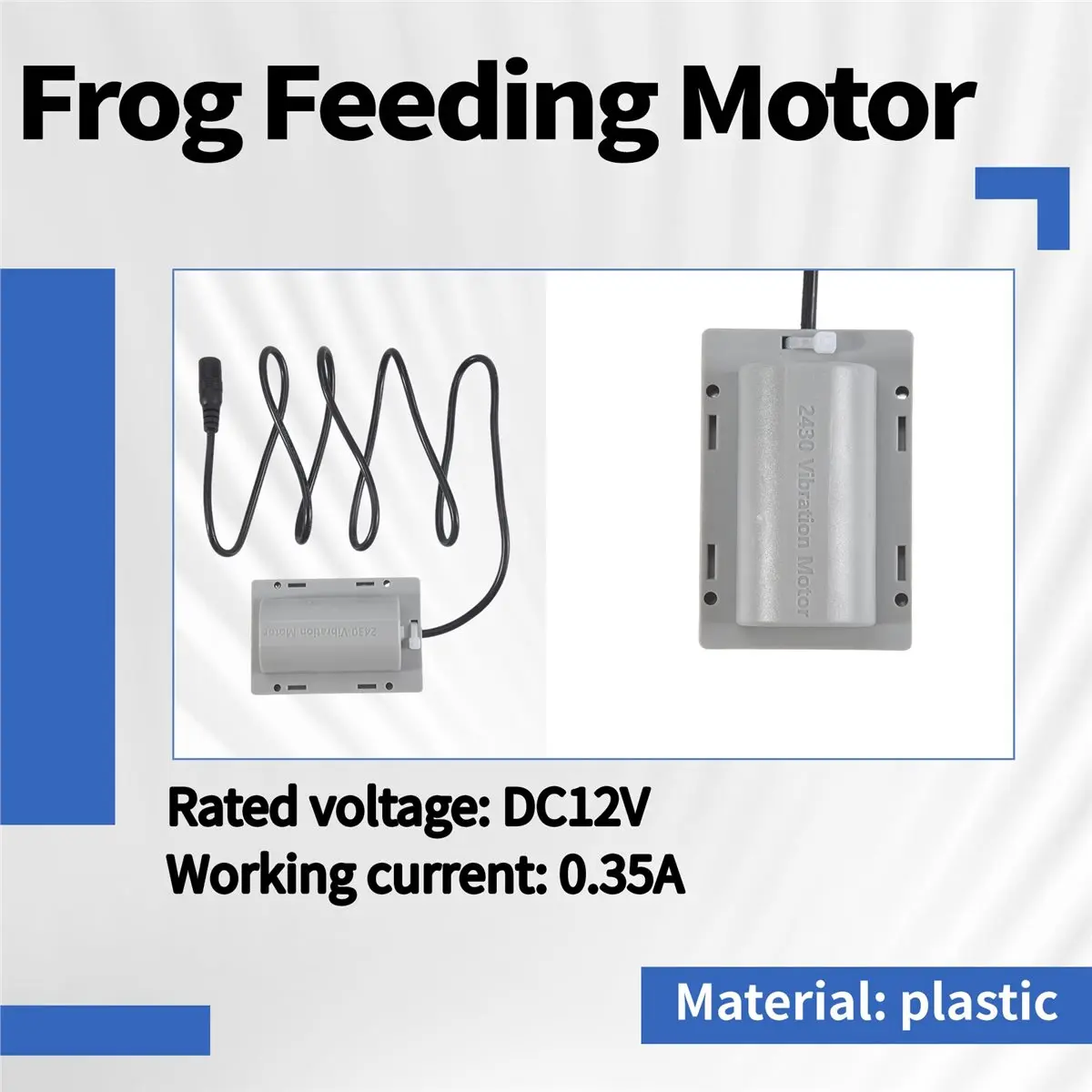 finefine DC 12V Chair Pillow Vibrating Motor Waterproof Mini Vibrating Motor Massage Belt Flat Base Attractor Frog Feeding Motor