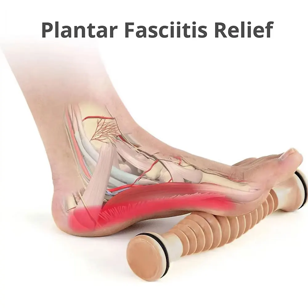 1 Piece Wooden Massager Body Back Wooden Foot Roller, Foot Massager for Plantar Fasciitis, Stress Relief, Relaxation
