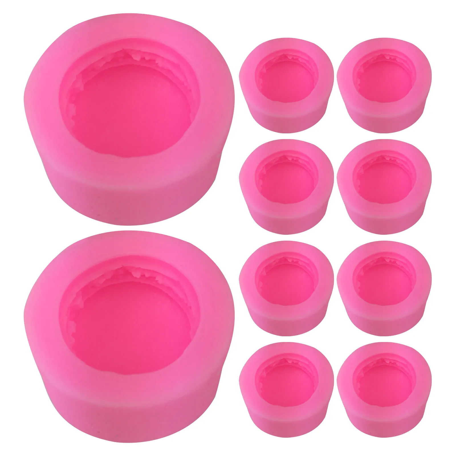 10 moldes de silicona para macarons, herramienta 3D para decorar pasteles de hamburguesa, fondant, cupcakes, jabón, cera derretida, manualidades y cocina.