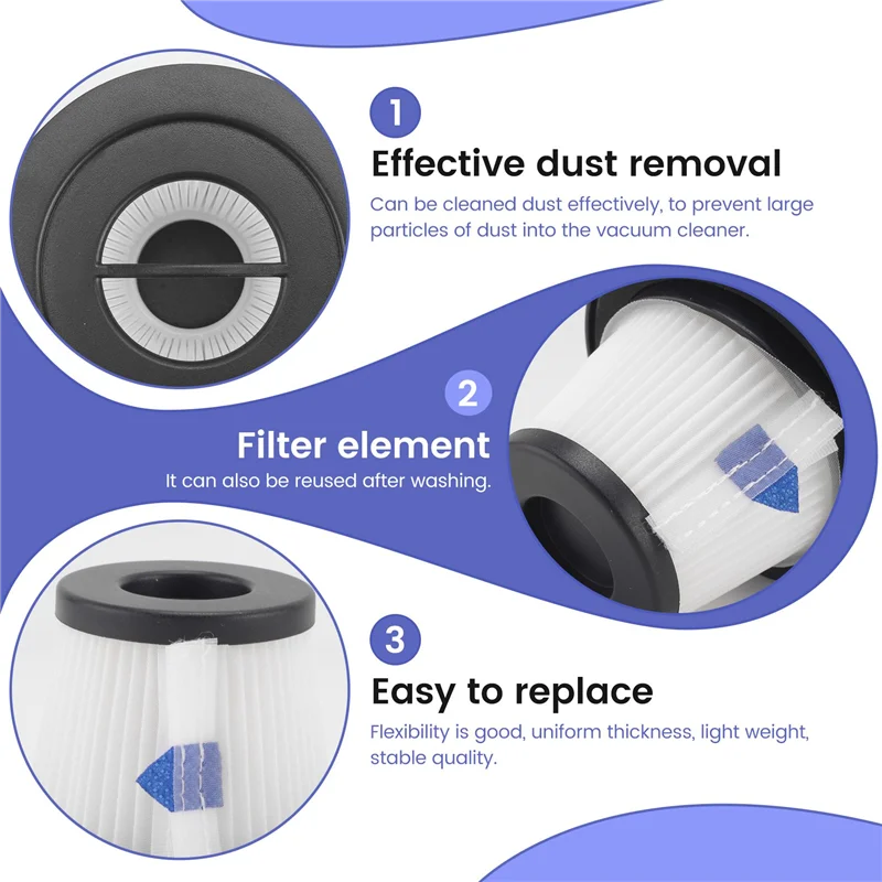 A24P 5 個交換 Hepa フィルター Dibea C17 T6 T1 コードレススティック掃除機部品