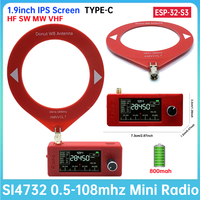 SI4732 0.5-108mhz Portable Radio LSB USB AM FM Pocket Mini Radio 1.9inch IPS Screen FM/AM Radio All Band Radio Receiver
