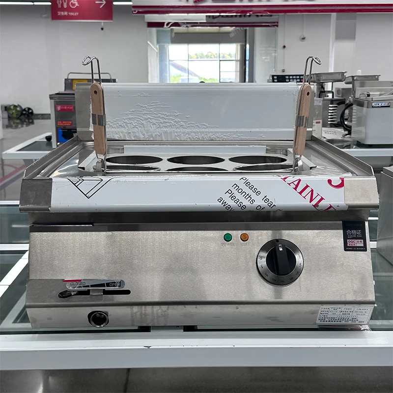 TLF Fornello elettrico per noodle a 6 fuochi da banco commerciale di vendita caldo in acciaio inossidabile con controllo della temperatura indipendente Noodle Essential