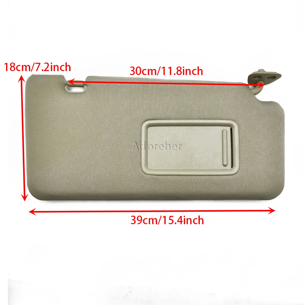 Car Right Side Interior Sun Visor With Mirror Gray Compatible For Nissan Tiida 2005 2006 2007 2008 2009 2010 Car Accessories