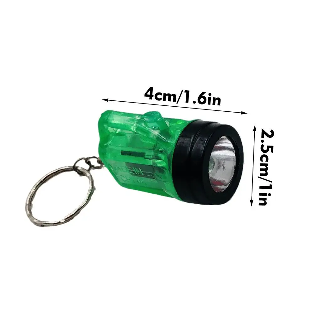 Mini Keychain Flashlight Portable Emergency Self Defense Torch Pocket Plastic EDC Light Outdoor Hiking Camping Key Ring Lantern