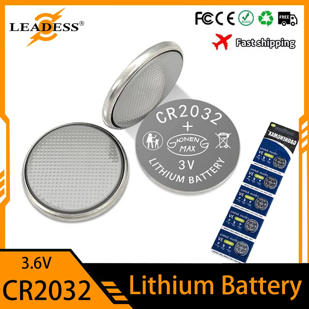 5-50PCS LIR2032 LIR 2032 3.6V Rechargeable Lithium Battery for Toy Car Key Scale Remote Control CR2032 ML2032 Button Coin Cells