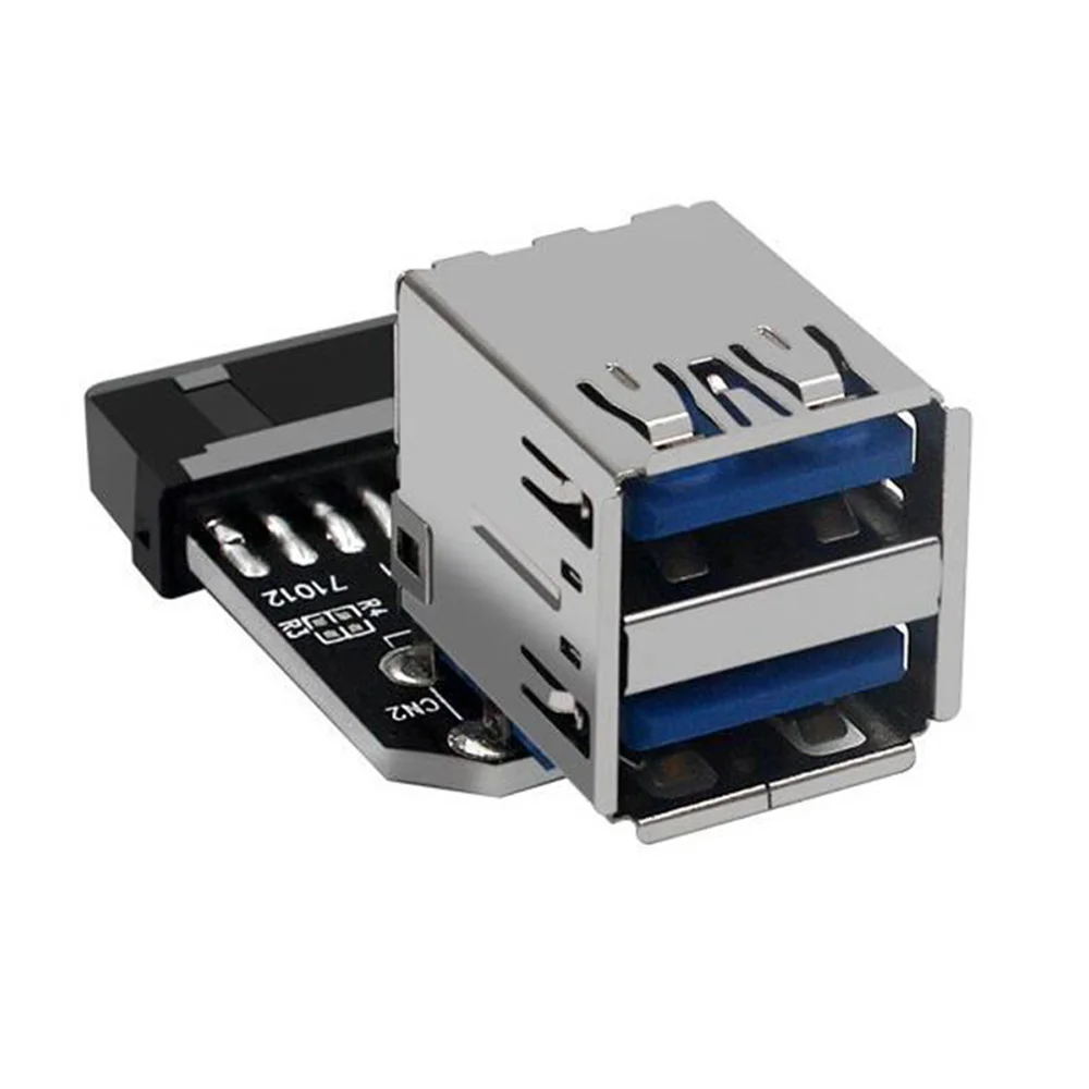 ABUO20Pin to Dual USB3.0 Adapter Connverter Desktop Motherboard 19 Pin/20P Header to 2 Ports USB a Female Connector,PH21