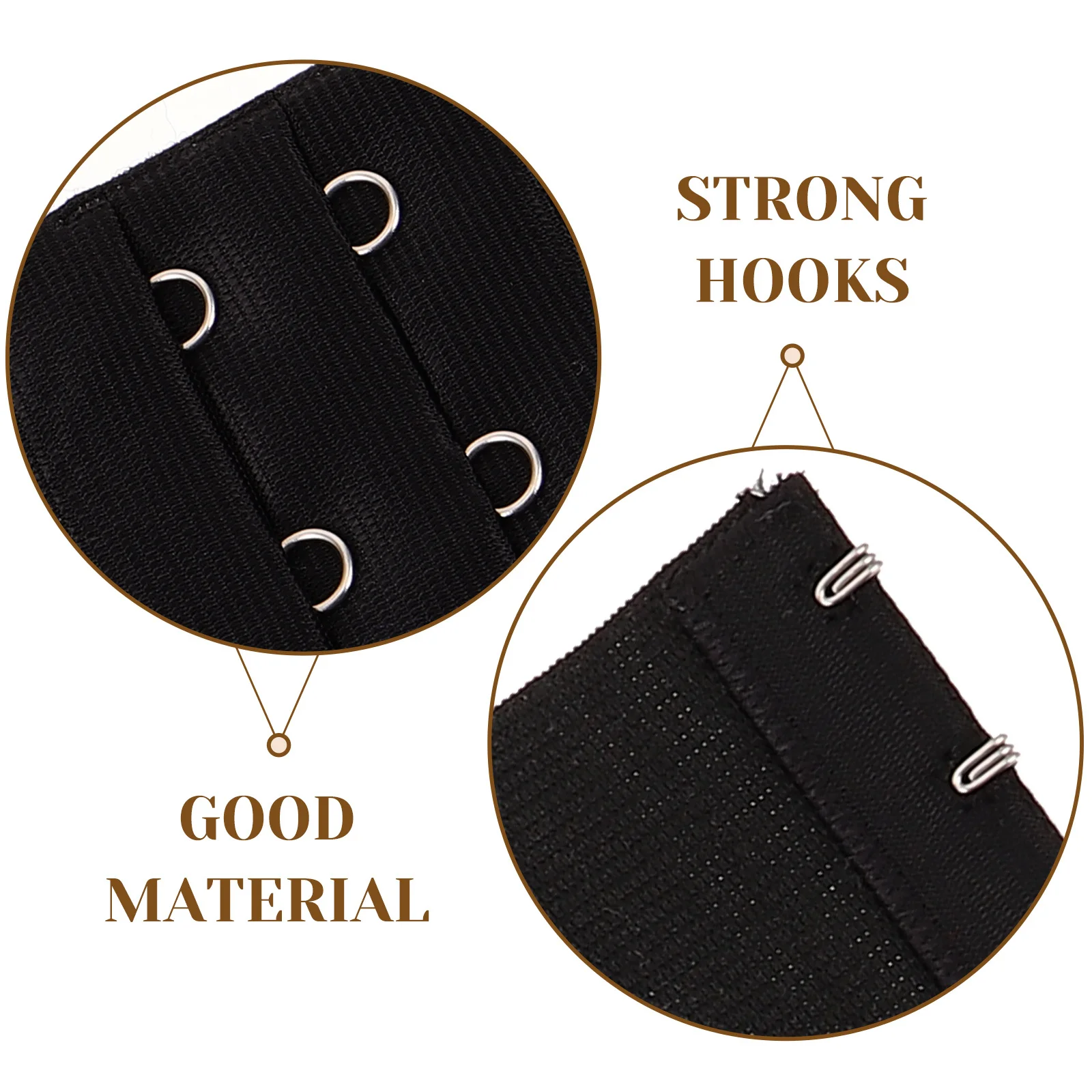 

12pcs Extenders 3 Hook Women Bra Band Stretch Elastic Polyester Durable Bra Extension Strap Adjuster Clips Underwear Accessories