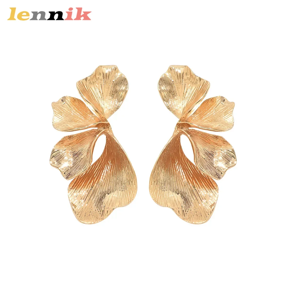 LENNIK Pendientes de pétalos de flores para mujer, diseño de pétalos 3D, aptos para uso diario, gran regalo para amigos, versátiles para uso diario/pasar