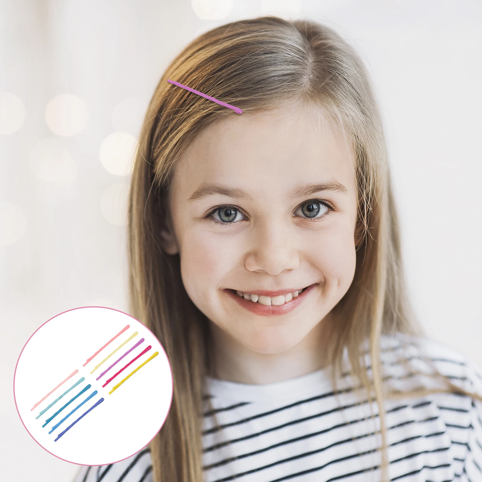 

100pcs Colorful Metal Bobby Pins Durable Hair Slides Reusable Women Hairpins For Styling Updos Braids Travel Use