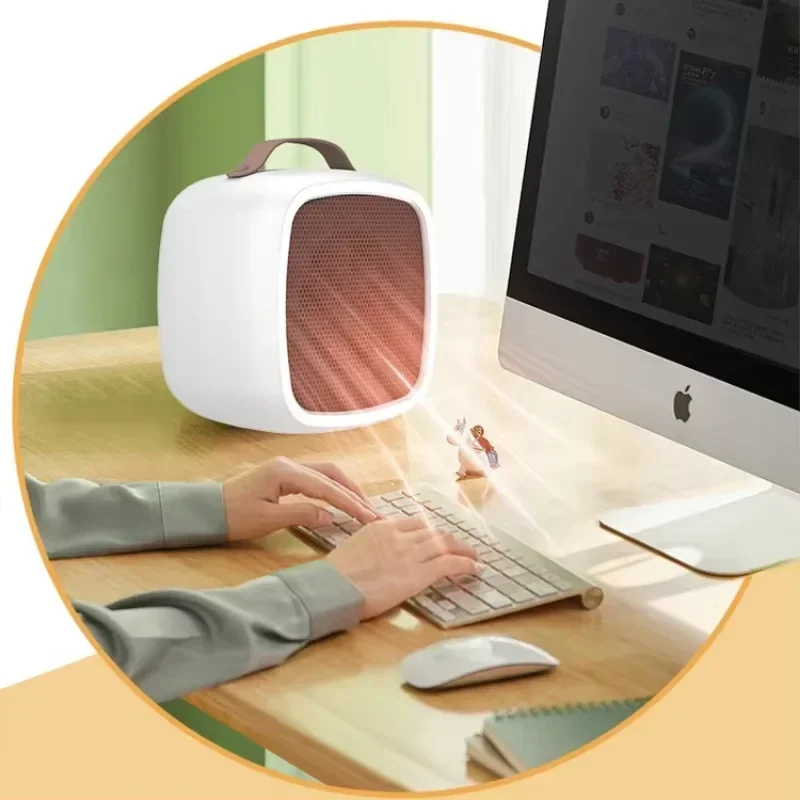 

500W Desktop Air Heater Portable Fast Heating Lightweight with Intelligent Thermostat And Overheat Protection for Room Office