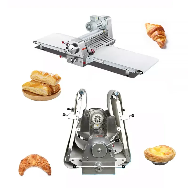 Fully Automatic Machine Counter Top Commercial Roller Pastry Model 300 Vertical Dough Sheeter Over Table