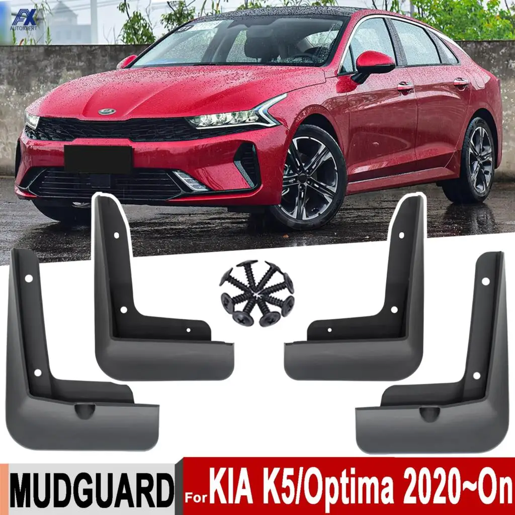 Set Molded Car Mud Flaps Splash Guards For KIA K5 Optima DL3 2020 2021 Mudflaps Front Rear Wheel Tire Mud Shield Cover Protector