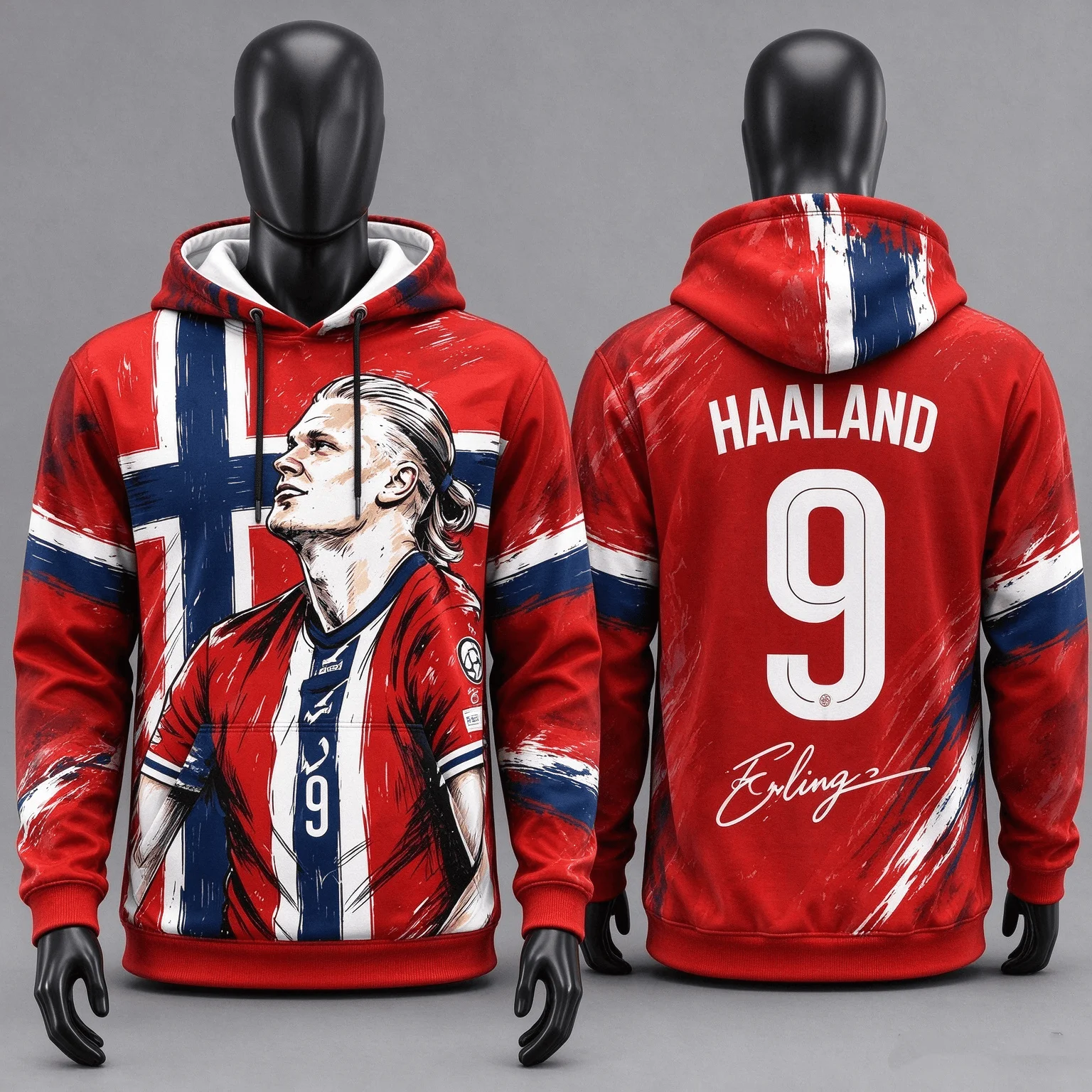 Norwegian Football Jersey 3D Print Men Sweatshirt Autumn/Winter Hoodies Y2k Hoodies for Men Men Clothing Streetwear Harajuku