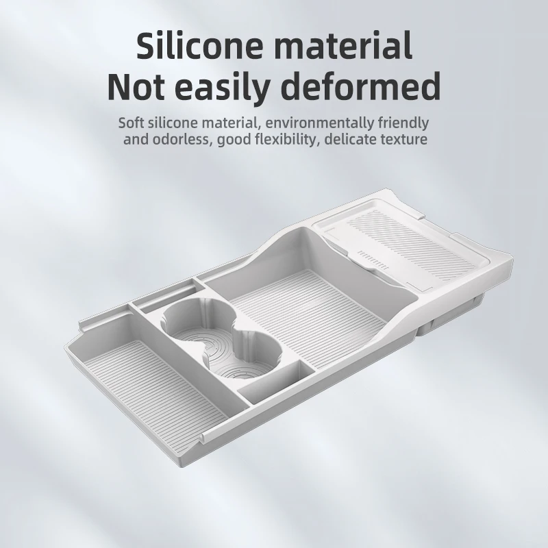 2025 لتركيبة التيتانيوم 7 التيتانيوم 7 سيليكون وحدة التحكم المركزية أسفل صندوق تخزين ليوبارد 7 التحكم المركزي المنظم حصيرة #5