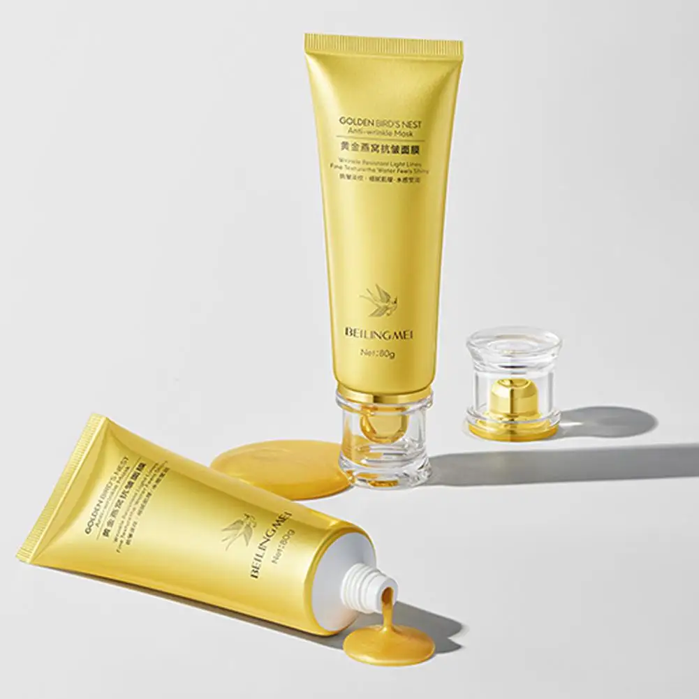 Masque facial anti-déformable Gold Peel Off, anti-âge, rétrécissement de l'acné, élimination de l'huile, contrôle des pores, levage des points noirs, soin Fa, W3J4