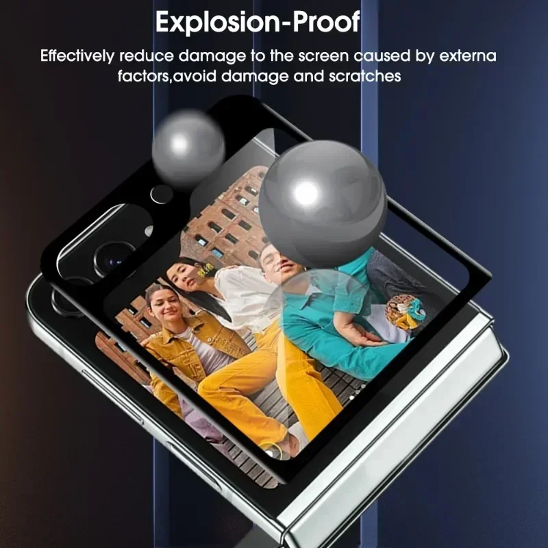 3D Curved Full Coverage Screen Protector For Samsung Galaxy Z Flip 6 5 Outer Protective Film with Camera Lens Tempered Glass