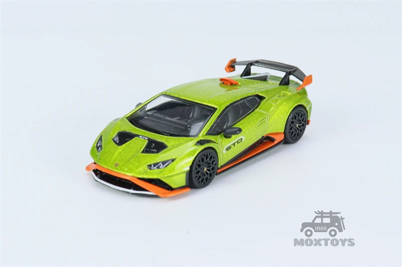 MINI GT 1:64 Huracan STO Verde Citrea LHD Diecast Model Car