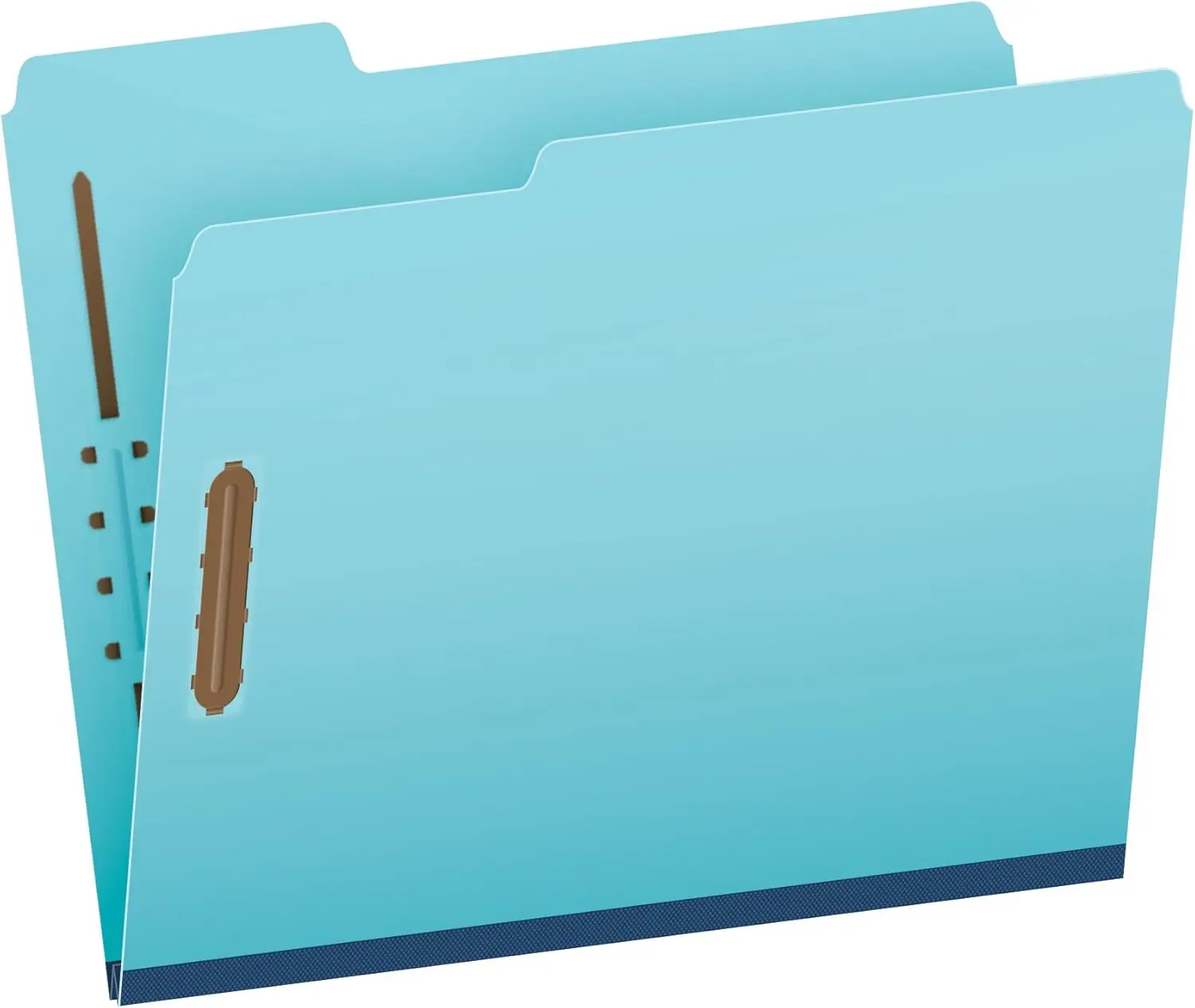 

Globe Weis Pressboard Fastener Folders, Letter Size, Light Blue, 1" Expansion, 1/3 Cut, 25/BX (615F21-3BLU)