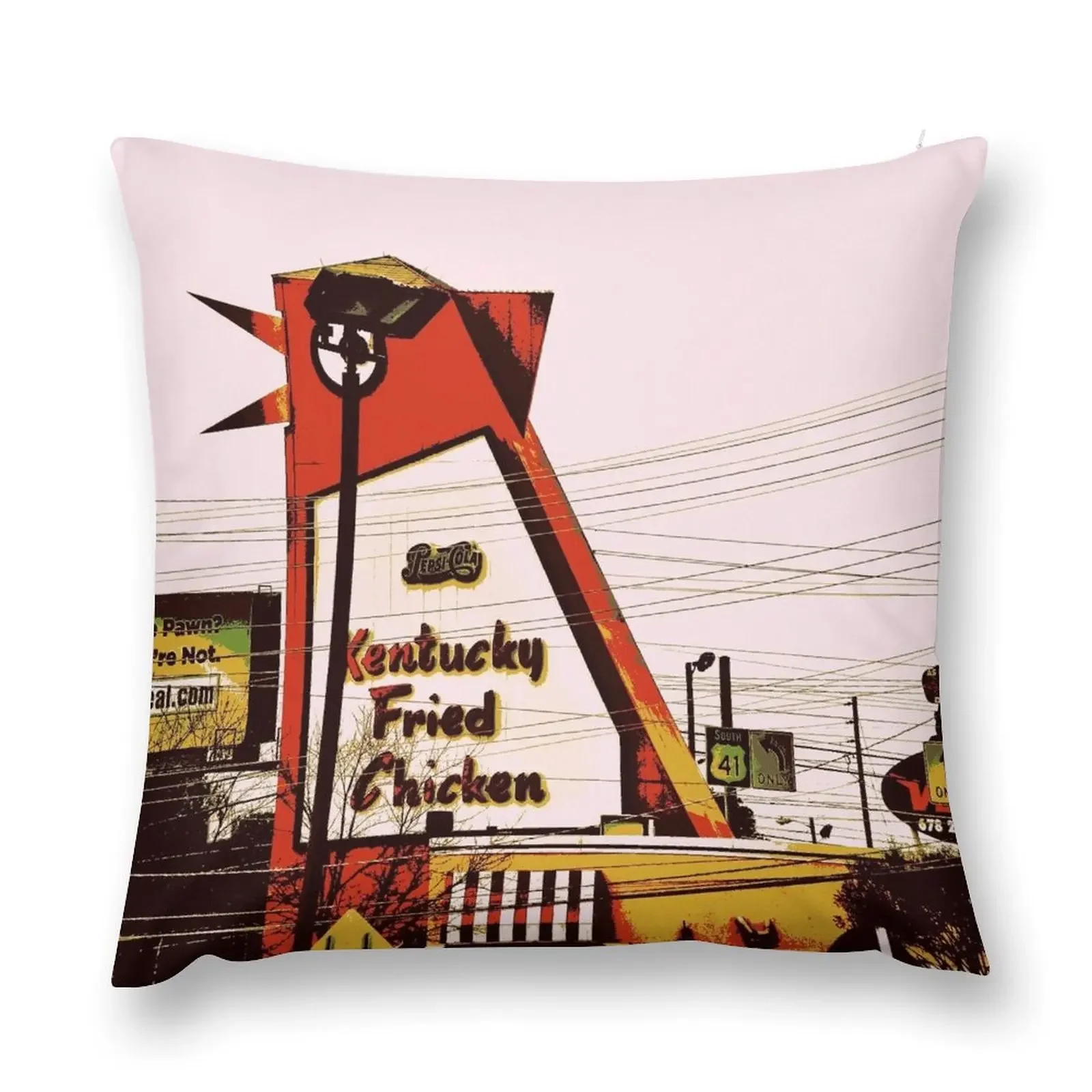 The Big Chicken - Marietta, Ga Throw Pillow Cushion Cover Cushions For Decorative Sofa pillow