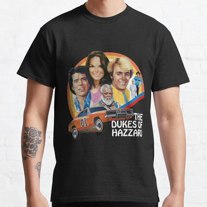 

80s Retro movie Gift t shirt The Dukes Of Hazzard Graphic clothes 0313 All size Tops 100% cotton print tee S-6XL