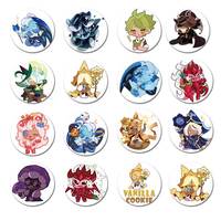 58mm Game Chibis Pin Brooch For Clothes Hat Shadow Milk Pure Vanilla Mystic Flour Candy Cookie Brooch Badge for Backpack
