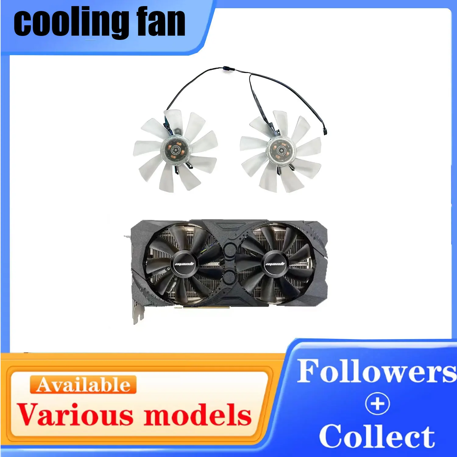 Brand new LED cooling fan 100MM 4PIN suitable for Manly RTX3070 8GB suitable for PNY GeForce RTX3070 UPRISING graphics card