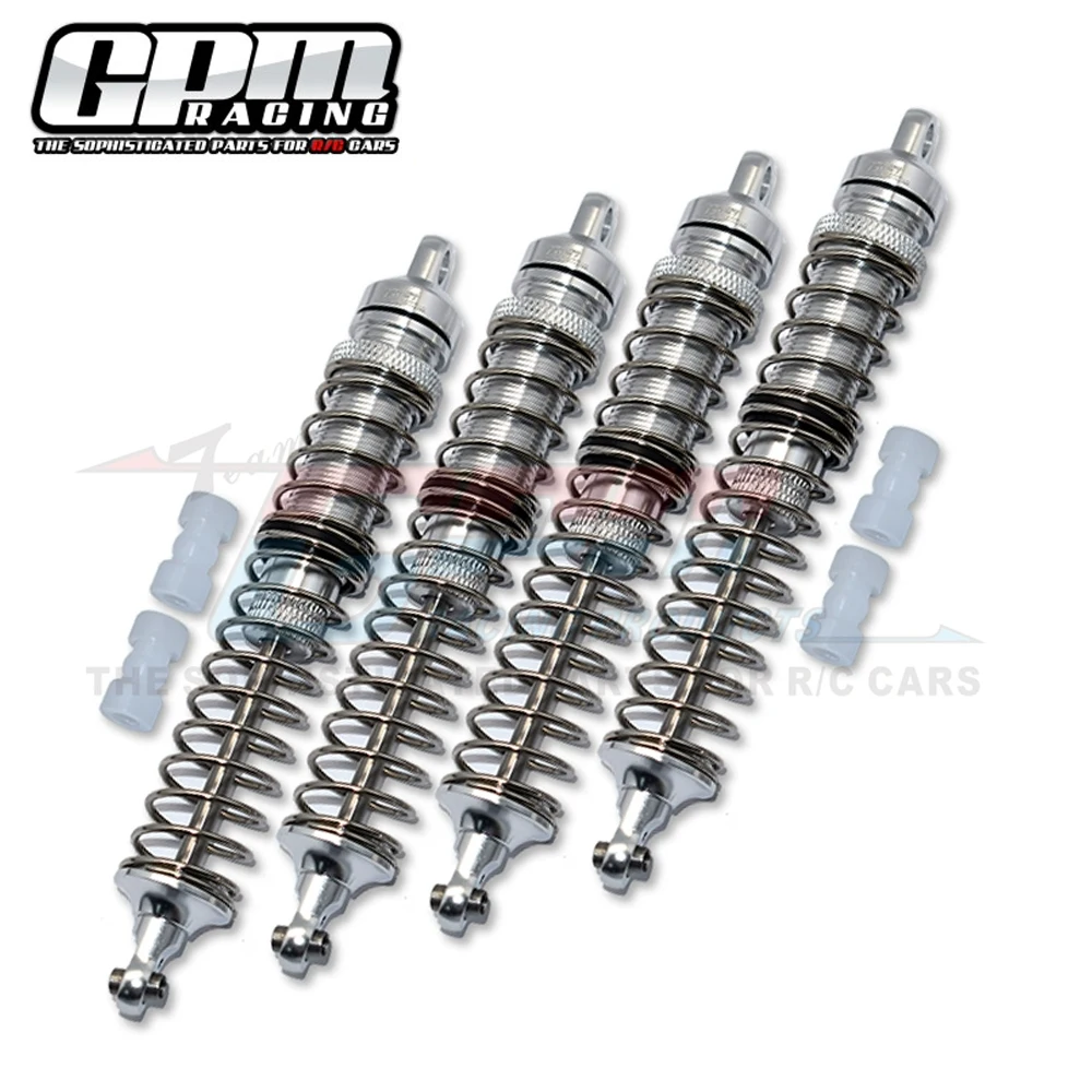 GPM for LOSI 1/8 LMT 4WD Solid Axle Monster Truck RC Car Upgrade Parts Metal Aluminum 130MM Front Rear Shock Absorber LOS243013