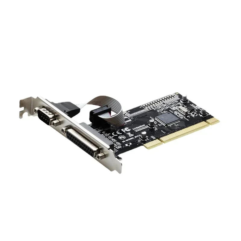 PCI a 1x puerto serie + 1x puerto paralelo PCI puerto único DB9 + DB25 RS232 COM tarjeta de expansión adaptador de tarjeta elevadora Chip ASIX/AX9865