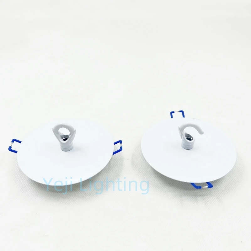 Circular Lamp Base Ceiling Lamp Modified Pendant Light Round Chassis Embedded Spring Chandelier Hook Metal Lamp Base Iron Cap