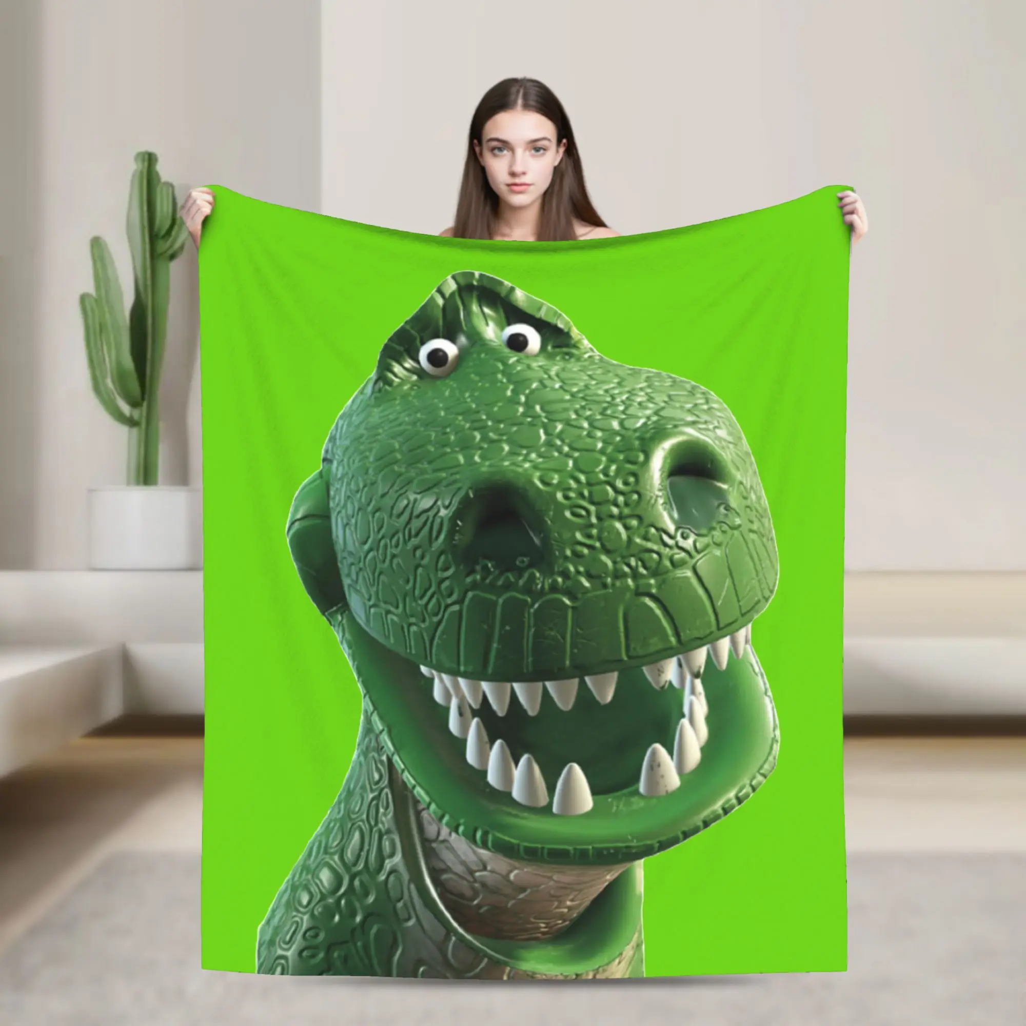 

Одеяла с динозавром «История игрушек» Рекс, флисовые весенне-осенние многофункциональные мягкие пледы для дома, путешествий, плюшевое тонкое одеяло