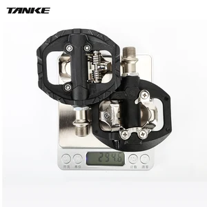 Tanque-santain bike pedals with 3 sealed bearings, dual clipless spd, flat and lock, aluminum cycling pedal, nylon cycling accessories 7 Main Sales Double Pedal - №7