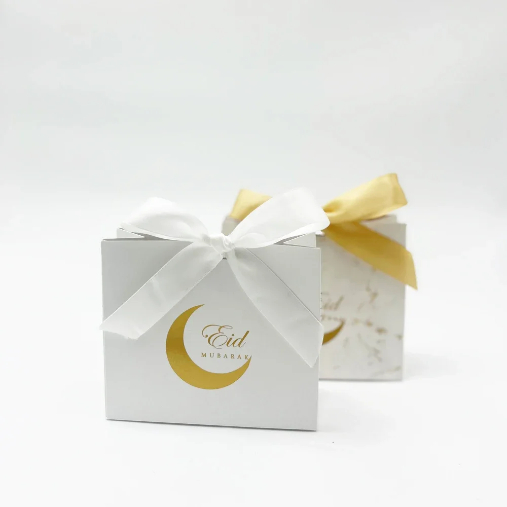 Eid Mubarak Gift Box Bag Decor Moon Muslim Islamic Festival Candy Boxes Happy Al-Fitr Packaging Bag