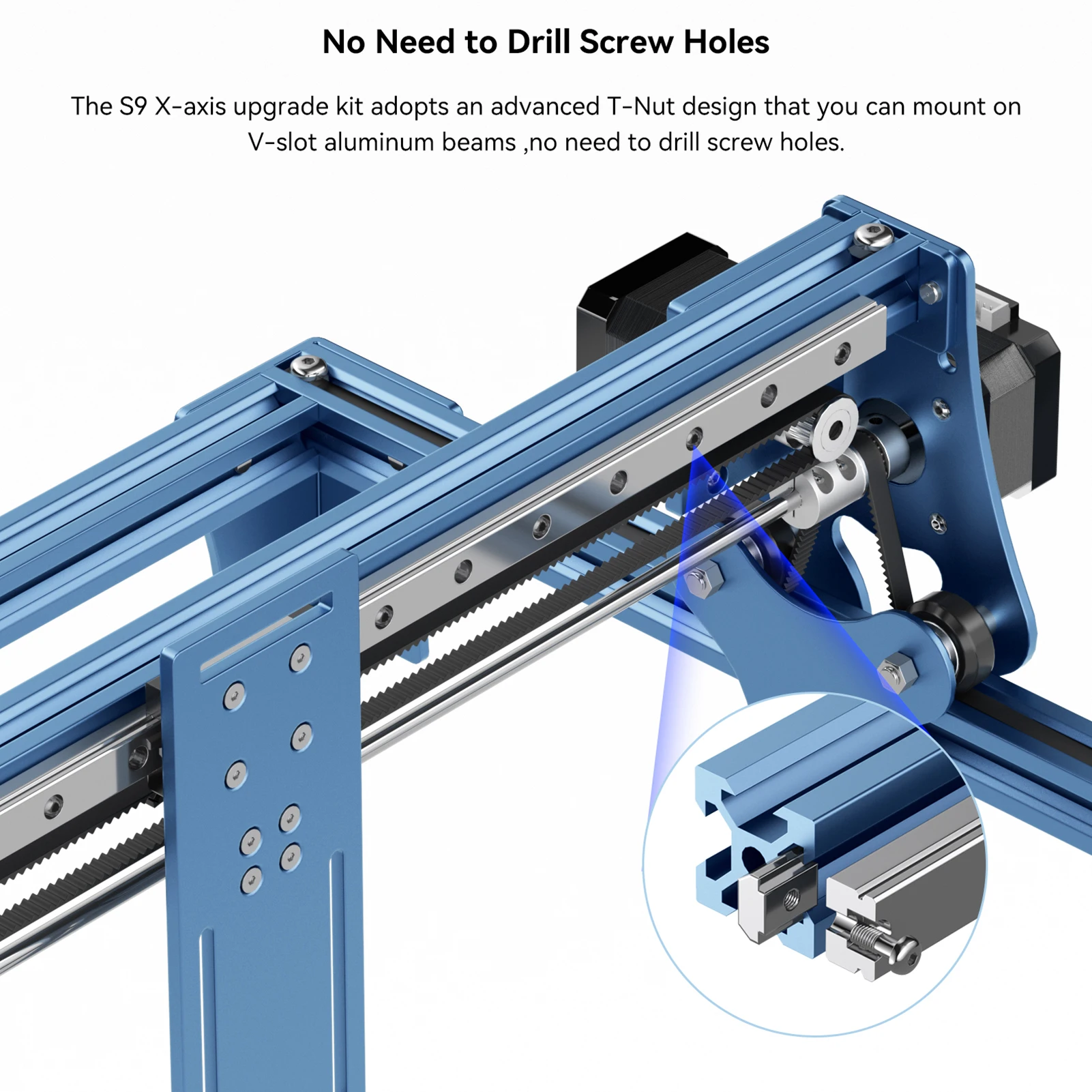 SCULPFUN S6/S6PRO/S9 Kit di aggiornamento guida lineare asse X Installazione diretta ad alta precisione di livello industriale senza foratura