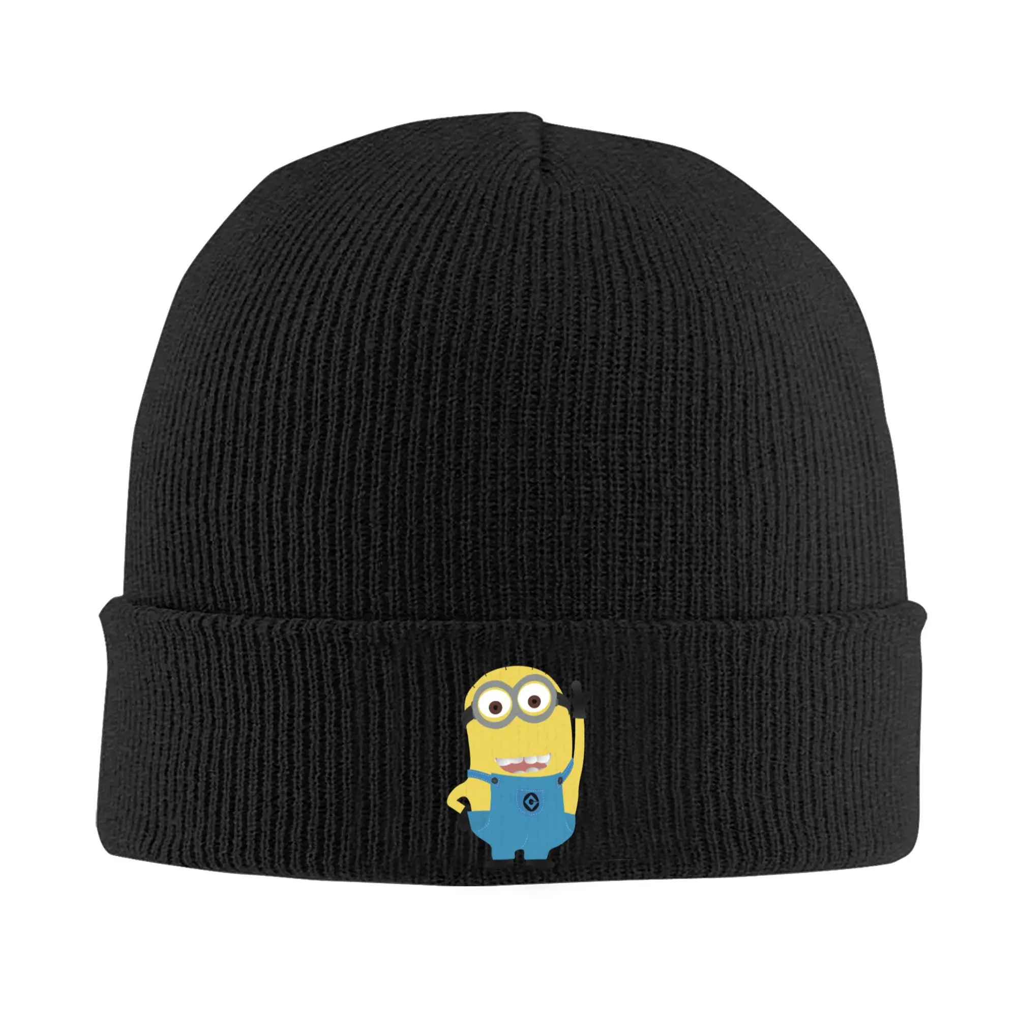 Custom Minion Cartoon Manga Bonnet Hats  Hip Hop Knit Hat For Women Men Winter Warm  Skullies Beanies Caps