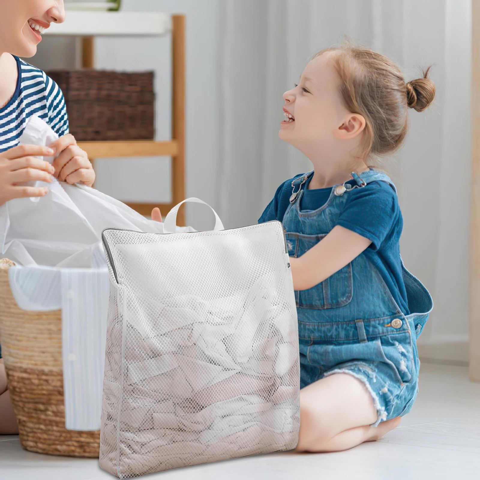 

4Pcs Mesh Laundry Bags Polyester Bra Lingerie Socks Washing Underwear Organizer for Socks Washing Mesh Laundry Bags