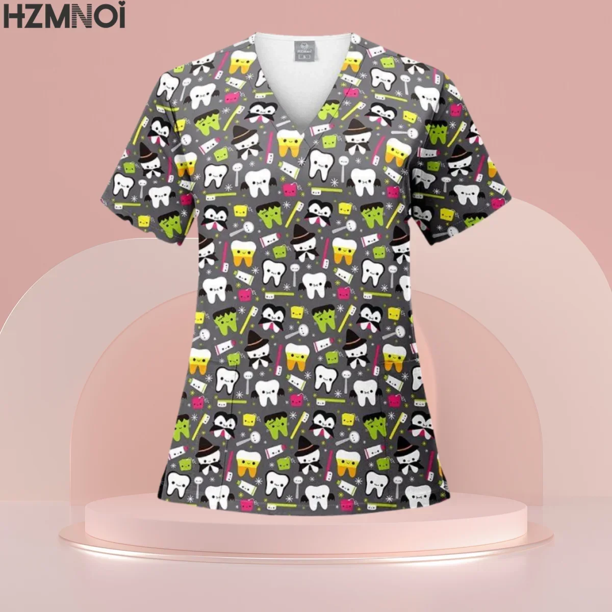 S-XXL Pet Grooming Doctor Work Clothes Dentistry Workwear Men and Women Anesthetist Uniform Wholesale Printed Scrubs Tops/shirts