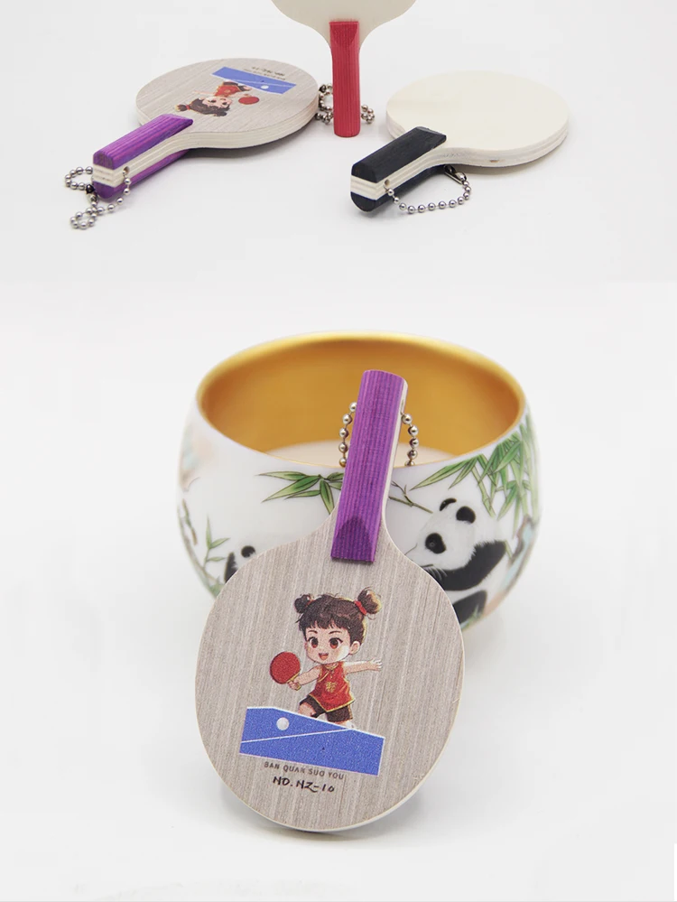 Miniatur-Tischtennisschläger für Kinder, Schlüsselanhänger, Unterschrift, Ping-Pong-Paddel, Mini-Tischtennisschläger, 10 x 6 cm, kleiner Pingpong-Schläger – Detail 4