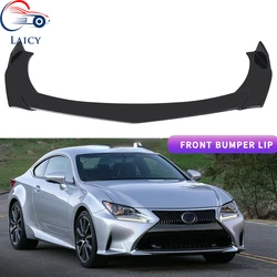 LAICY For Lexus RC F RC300 350 2014-2018 Car Front Bumper Lip Body Kit Canard Lip Diffuser Spoiler Anti Scratch Auto Parts Black