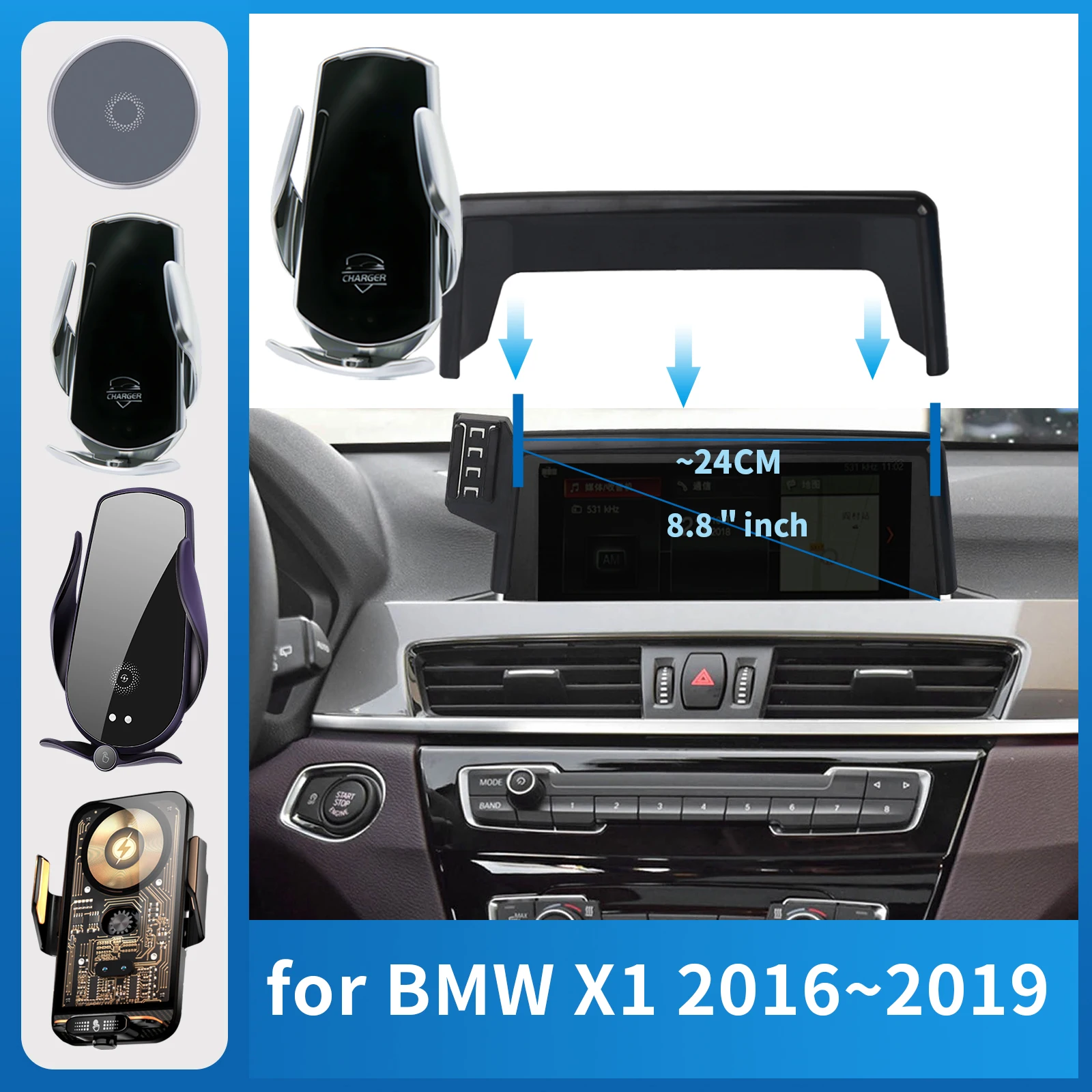 

Car Phone Holderfor BMW X1 2016~2019 F48 (8.8in) Charging GPS Bracket Navigation Stand Auto Accessories