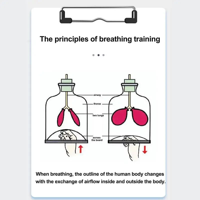 Respiratory Trainer Mucus Removal Device Breathing Exerciser Breathing Trainers With 2 Steel Balls Inspiratory Muscle Training