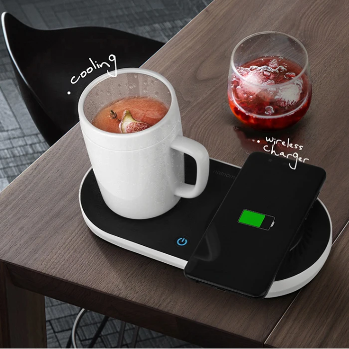 

Smart Cup for Gift: Desktop Smart Cooling and Mug Warmer with Wireless Charger
