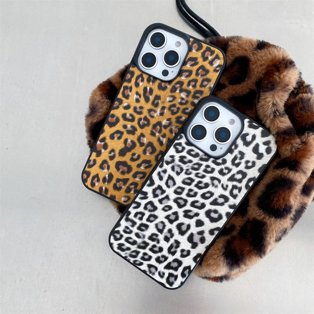 Leopard print Case For iPhone 11 Cases iPhone 16 15 12 13 14 11 Pro Max 16 14 15 7 8 Plus X XS iPhone16 16Pro Shockproof Funda