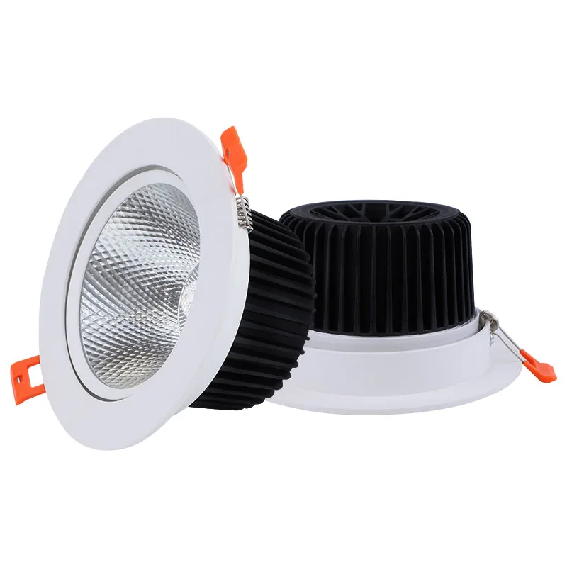 Hotel Supermarket Embedded Spotlight Adjustable Angle Cut 75mm 5w Die Cast Aluminum Cob Light Emitting Diode Downlight