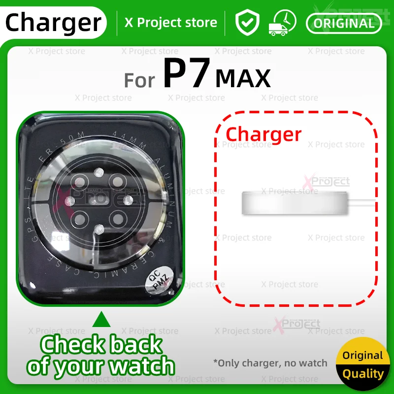 P7 MAX สมาร์ทนาฬิกาไร้สาย Charger สายสำหรับ P7MAX Smartwatch Series7แม่เหล็ก USB ชาร์จเดิมสนับสนุน GW67 PRO MAX