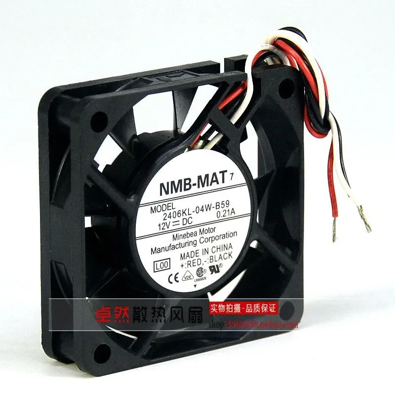 for NMB 2406KL-04W-B59 60x60x15mm 12V 0.21A Original Test Cooling Fan