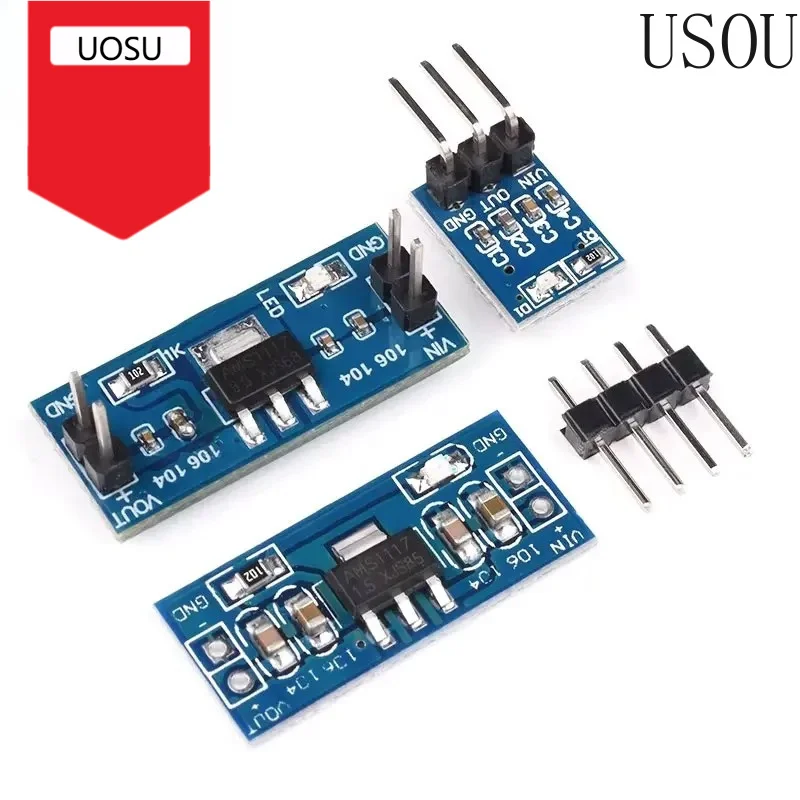 4PCS AMS1117 1.2V 1.5V 1.8V 2.5V 3.3V 5V Power Supply Module AMS1117-5.0V Power Module AMS1117-3.3V For DIY Kit