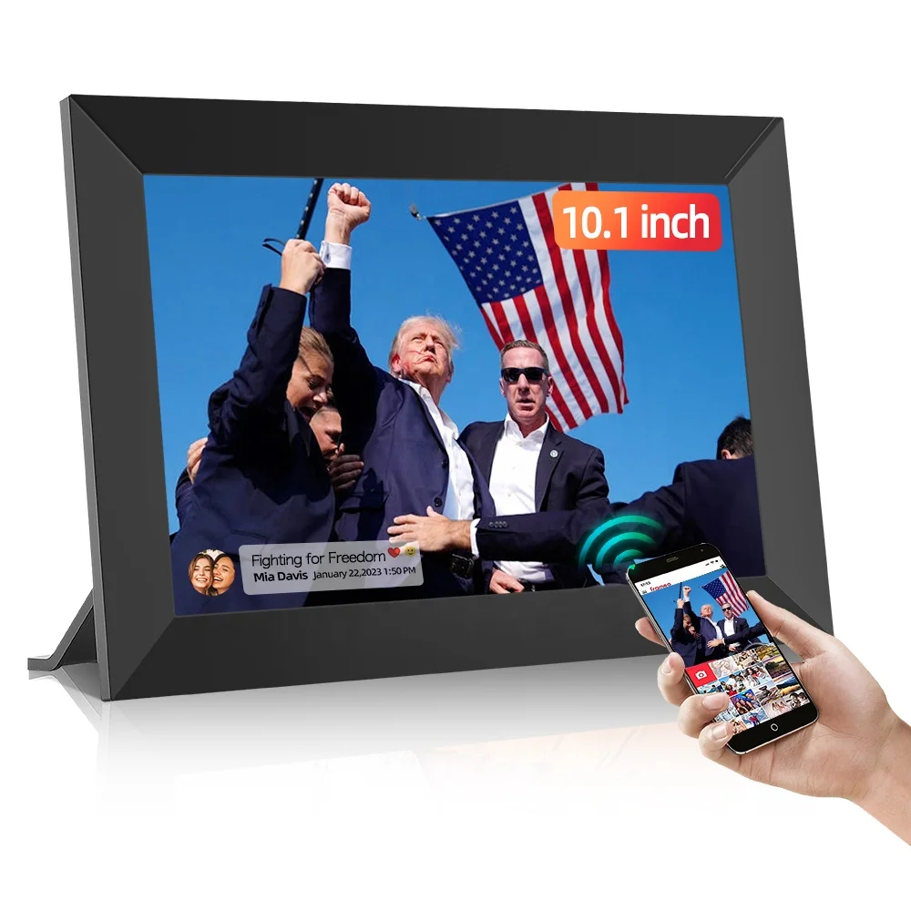 10.1 Inch Digital Photo Frame Wifi Smart Photo Frame With Touch Screen Upload Pictures/Videos Anytime, Anywhere