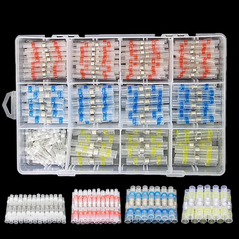 Wire Connectors Heat Boxed Solder Seal Shrink Insulated Electrical Wire Terminals Butt Splice Connector Waterproof Seal Butt